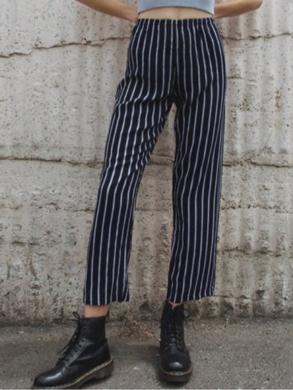Brandy Melville Frankie Pants Stripe Flowy Loose Beach Airy